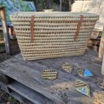 Panier à rangement en feuille de palmier