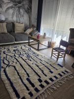 Tapis berbère bleu Majorelle 2,39 x 1,51 m en laine