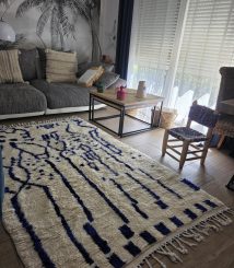 Tapis berbère bleu Majorelle 2,39 x 1,51 m en laine